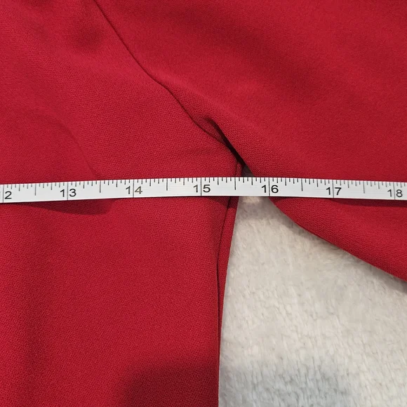 Preloved Bebe Red Midi Sheath Dress Size 4 Formal Feminine Party Office Glam - Picture 10 of 11